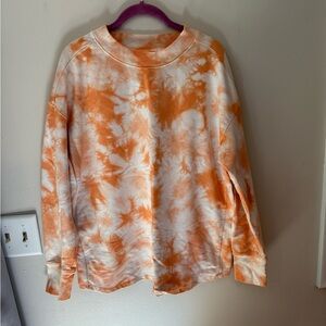 All in Motion Orange and White Tie-Dye Sweatshirt